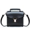 Zatchels Women's Handmade Leather Sugarcube Plus - Black In Black