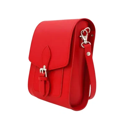 Zatchels Women's Leather Festival Phone Bag -pillar Box Red