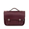Zatchels Women's Leather Midi Satchel - Marsala Red In Red