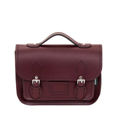 Zatchels Women's Leather Midi Satchel - Marsala Red