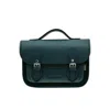 Zatchels Women's Leather Midi Satchel - Pine Green In Green