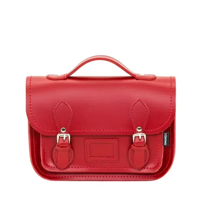 Zatchels Women's Leather Midi Satchel - Red
