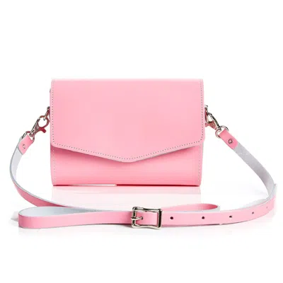 Zatchels Women's Pink / Purple Handmade Leather Clutch Bag - Pastel Pink In Pink/purple