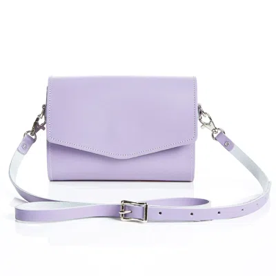 Zatchels Women's Pink / Purple Handmade Leather Clutch Bag - Pastel Violet In Pink/purple