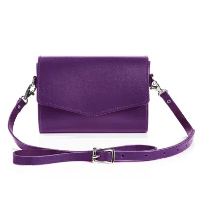 Zatchels Women's Pink / Purple Handmade Leather Clutch Bag - Purple In Pink/purple