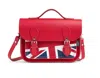 Zatchels Women's Union Jack Midi Satchel - Pillar Box Red In Red