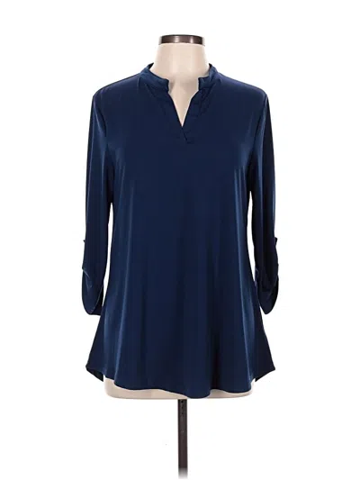 Pre-owned Zattcas 3/4 Sleeve Blouse In Blue