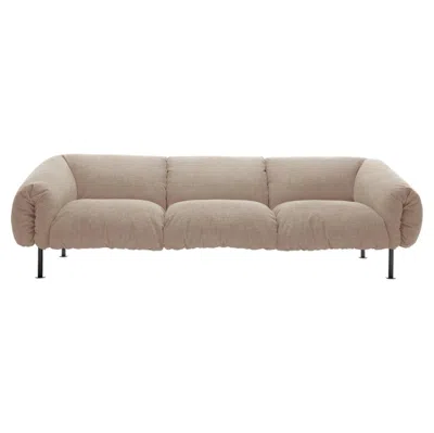 Pre-owned Zaven Zanotta 1045 Za:za Large Sofa In Upholstery And Steel Frame By  In Brown