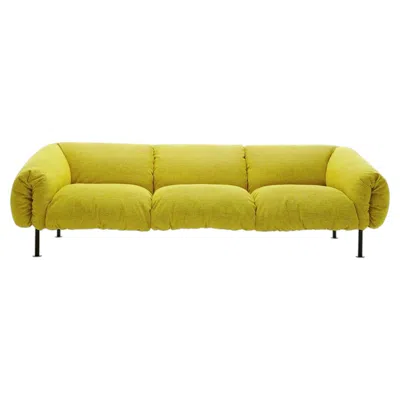 Pre-owned Zaven Zanotta 1045 Za:za Large Sofa In Upholstery And Steel Frame By  In Brown