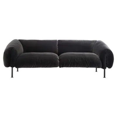 Pre-owned Zaven Zanotta 1045 Za:za Medium Sofa In Upholstery And Steel Frame By  In Black