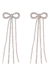Zaxie By Stefanie Taylor Bow Chandelier Earrings In Silver