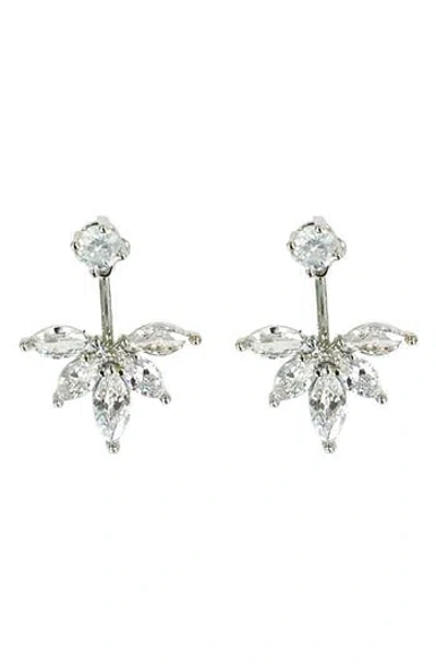 Zaxie By Stefanie Taylor Cubic Zirconia Ear Jackets In Silver