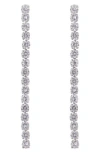 Zaxie By Stefanie Taylor Cubic Zirconia Linear Earrings In Silver