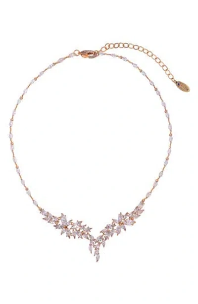 Zaxie By Stefanie Taylor Floral Necklace In Gold