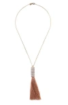 ZAXIE BY STEFANIE TAYLOR ZAXIE BY STEFANIE TAYLOR IMITATION PEARL TASSEL PENDANT NECKLACE