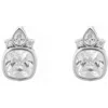 Zaxie By Stefanie Taylor Mixed Cubic Zirconia Stud Earrings In Silver