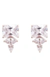 Zaxie By Stefanie Taylor Mixed Cubic Zirconia Stud Earrings In Silver