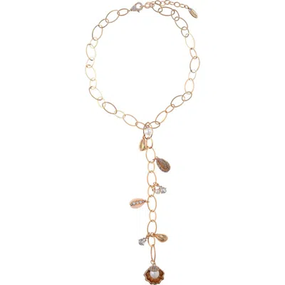 Zaxie By Stefanie Taylor Seashell Lariat Necklace In Multi