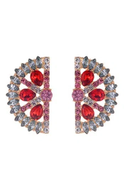 Zaxie By Stefanie Taylor Watermelon Stud Earrings In Red