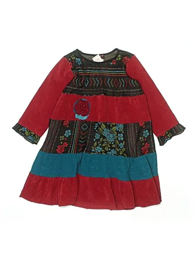 Pre-owned Z.a.z.a. Couture Kids' Dress In Burgundy
