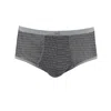 Zd Zero Defects Men's Allure Fly Front Brief – Geometric Print & Functional Opening – Color Grey
