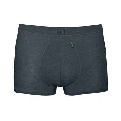 Zd Zero Defects Men's Grey Ikaria Men's Trunk – Premium Egyptian Cotton - Color Graphite