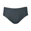 Zd Zero Defects Men's Grey Mini Briefs Egyptian Cotton - Premium Comfort - Color Graphite In Grey