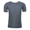 Zd Zero Defects Men's Grey Round Neck T-shirt - Premium Comfort Egyptian Cotton - Color Graphite In Grey
