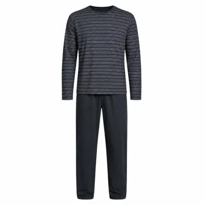 Zd Zero Defects Men's Long Modal Pyjamas Antaeus - Burgundy-grey In Gray