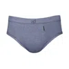 Zd Zero Defects Men's Mini Briefs Egyptian Cotton - Premium Comfort - Color Denim Blue In Blue