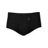 Zd Zero Defects Men's Senior Fly Front Briefs – Premium Egyptian Cotton Comfort - Color Black In Black