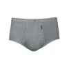 Zd Zero Defects Men's Senior Fly Front Briefs – Premium Egyptian Cotton Comfort - Color Grey In Grey