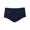 Zd Zero Defects Men's Senior Fly Front Briefs – Premium Egyptian Cotton Comfort - Color Navy Blue In Blue