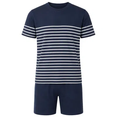 Zd Zero Defects Men's Short Modal Pyjamas Bruma - Navy In Blue