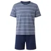 Zd Zero Defects Men's Short Modal Pyjamas Eos - Navy In Blue