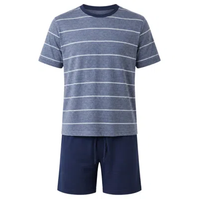Zd Zero Defects Men's Short Modal Pyjamas Eos - Navy In Blue
