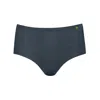 Zd Zero Defects Women's Grey Atenea High-waist Brief – Stylisht Fit & Comfort With Soy Fiber - Color Gaphite In Grey