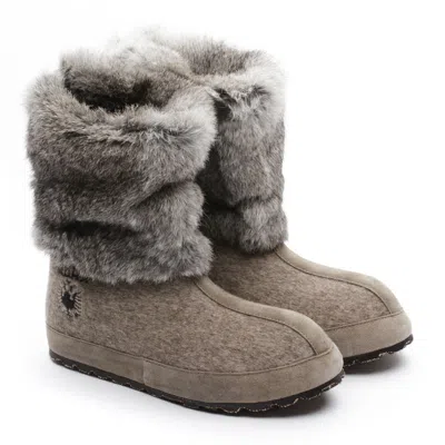 Pre-owned Zdar Nikita Low Natural Rabbit Fur Boots Size 6, 7, 8, 9, 10 Available Brand In Beige