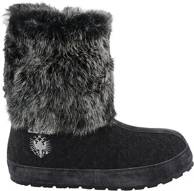 Pre-owned Zdar Nikita R Charcoal Rabbit Fur Boots Size 6, 7, 8, 9, 10 Available- Brand In Gray