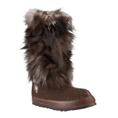 Pre-owned Zdar Nikita Silver Fox Fur Boots Us Size 6, 7 & 10 Available- Brand