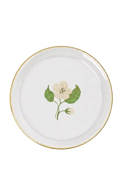 Z.d.g. By Zoë De Givenchy - Le Potager Du Roi Le Pommier Bread Plate - Multi In White