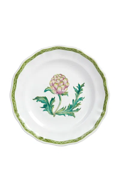 Z.d.g. By Zoë De Givenchy - Le Potager Du Roi Les Légumes Salad/dessert Plate; Artichoke - Multi