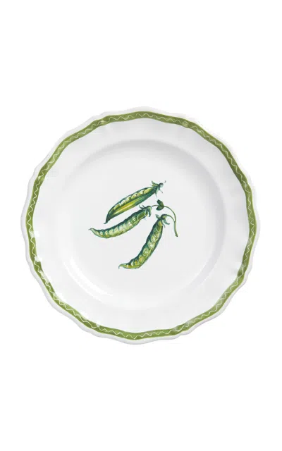 Z.d.g. By Zoë De Givenchy - Le Potager Du Roi Les Légumes Salad/dessert Plate; Pea - Green