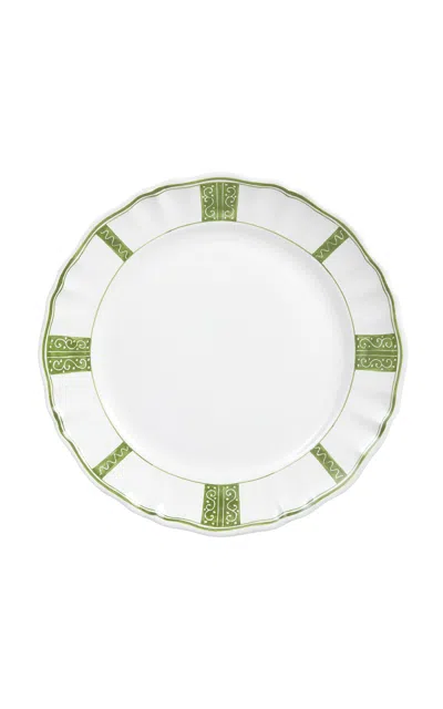 Z.d.g. By Zoë De Givenchy - Le Potager Du Roi Les Terrasses Dinner Plate - Green