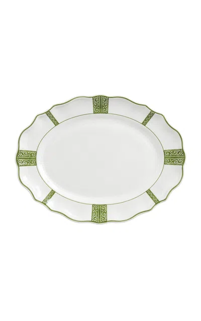 Z.d.g. By Zoë De Givenchy - Le Potager Du Roi Les Terrasses Large Serving Platter - Green