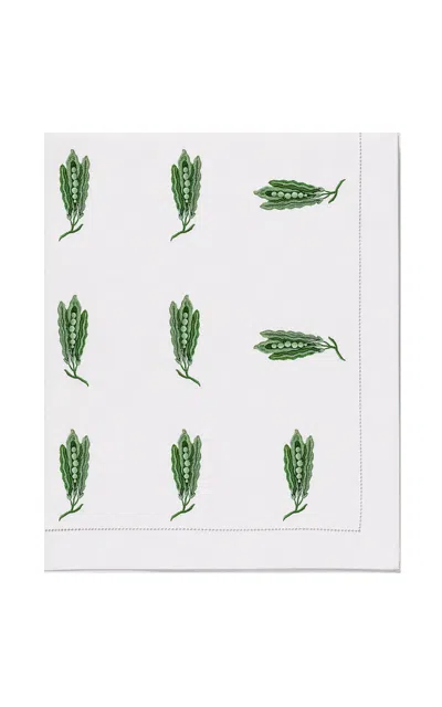 Z.d.g. By Zoë De Givenchy - Le Potager Du Roi Pea Tablecloth; Small - Multi