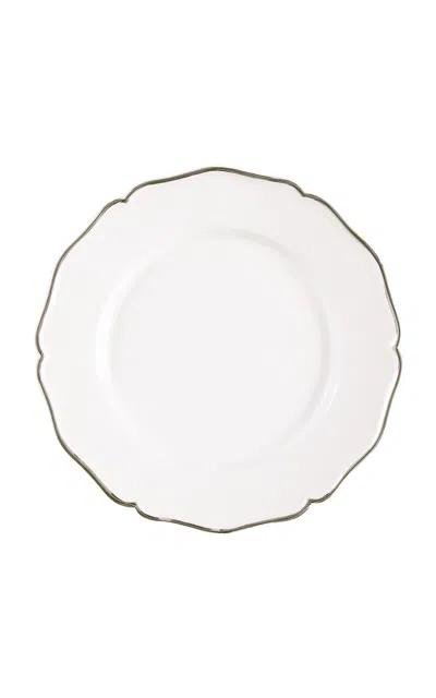Z.d.g. By Zoë De Givenchy - L'horizon Platine Dinner Plate - Silver In White