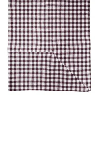 Z.d.g. By Zoë De Givenchy - Vichy Tablecloth; Aubergine - Purple In Multi