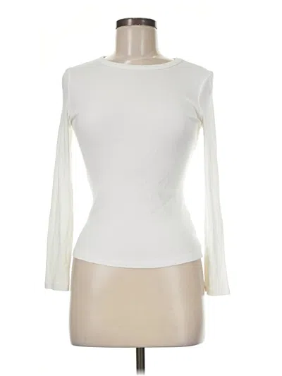 Pre-owned Zeagoo 3/4 Sleeve T-shirt In Ivory