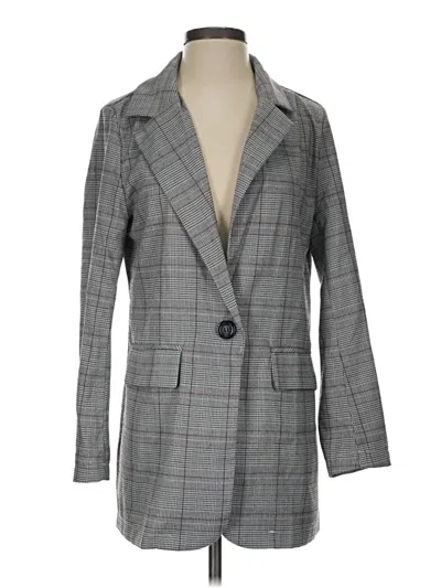 Pre-owned Zeagoo Blazer Jacket In Gray